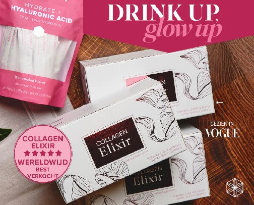 Glow met Collageen – Hydrate + Hyaluronzuur met elektrolyten