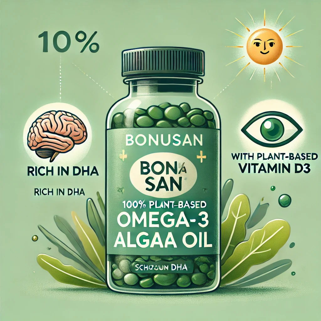 Bonusan Omega-3 Algenolie – Plantaardige bron van DHA en vitamine D3